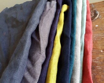 LINEN BUNDLE / linen scraps / remnants / linen fabric / runningthreads