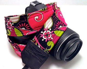 DSLR Camera Strap, Padded Camera strap, Floral, Nikon Camera Strap, Canon Camera Strap, Graduation Gift, Wedding Gift, Travel