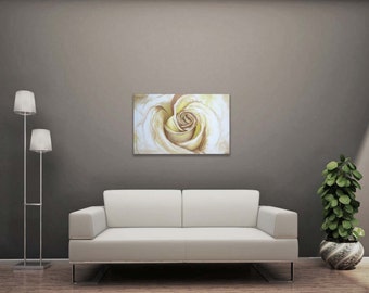 Original painting ' Rose '. Vintage colors. Interior. Romantic.
