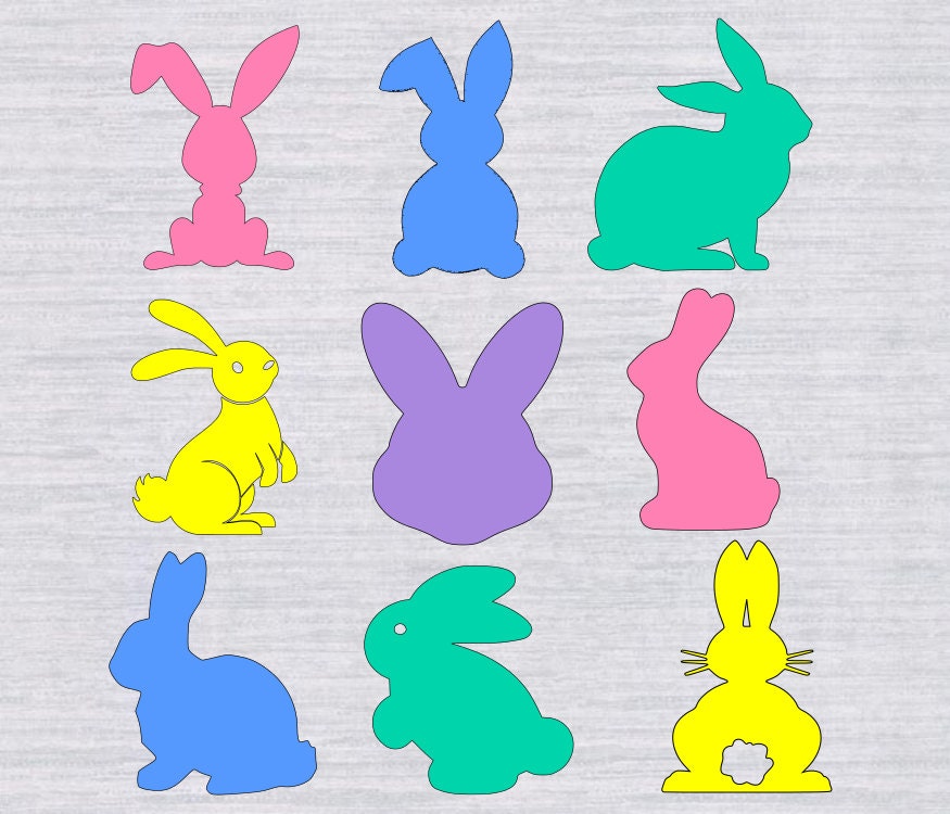 Download Easter Bunny SVG bundle Easter SVG Easter bunny silhouettes