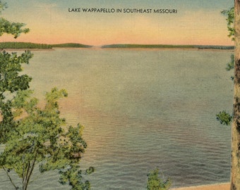 Lake Wappapello Southeast Missouri near Poplar Bluff Vintage Postcard (unused)