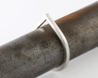 Wasser Tropfen Sterling Silberring, geometrische Schmuck, Silber Ring, RS003
