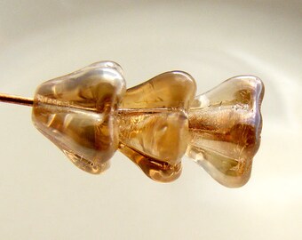Czech Bell Flower Beads 8x6mm Crystal Celsian (15pk) SI-8x6F-CC