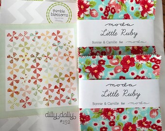 Dilly Dally Quilt Kit With Little Ruby Fabric from Bonnie and Camille