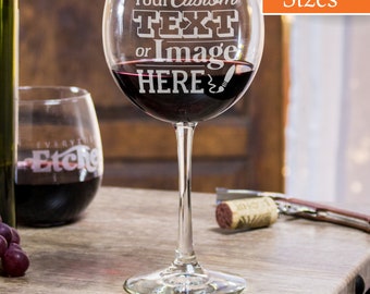 Custom Wine Glasses, Wine Glasses, Etched Wine Glass, Funny Wine Glasses, Personalized Gift, Graduation Gift, Stem Wine Glasses
