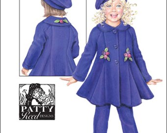 Fleece Coat Pants/Leggings and Beret OOP Simplicity 2745 Little Girl's Sewing Pattern Sizes 3 - 4 -5 - 6 - 7 - 8 UNCUT