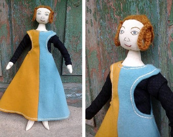 Medieval Doll 14th century England/Historical handmade doll