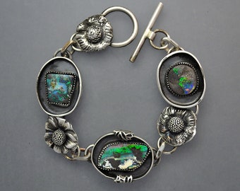 Three Opal Cup Bracelet