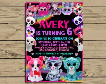 Beanie Boo Party Invitations 6