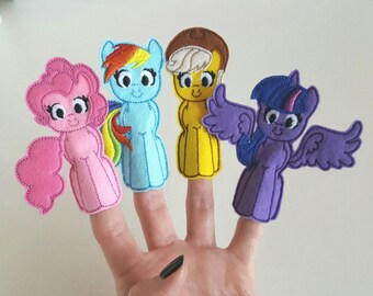 My Little Pony Finger Puppets \ Educational Gift for Girl \ Toddler Learning Toy \ Felt Finger Puppets