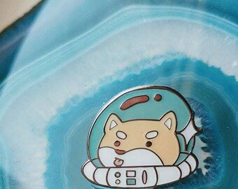 Cosmo Soft Enamel Pin 25mm, Space Shibe