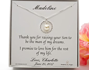 Mother of the Groom Gift, Mother of the Bride Gift, Mother of the Groom Necklace, Mother in Law Gift, Wedding Gift, 925 Sterling Silver