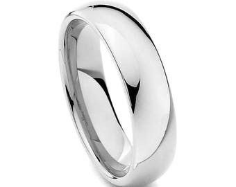 Stainless Steel Wedding Ring, Silver Wedding Band, Men's Ring, Women's Ring, 6mm Stainless Steel Ring, Sizes 7-15 w/ half sizes!