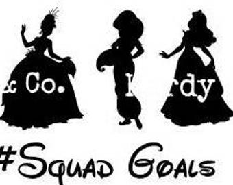 Download Fab 5-Squad Goals-Vinyl Decal-Mickey-Minnie-Pluto-Donald-DIY