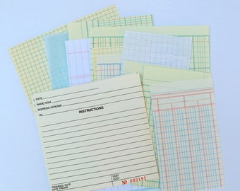 vintage ledger paper pack, vintage junk journal pages, vintage office paper