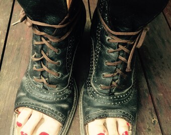Vintage 70s gladiator reworked boots