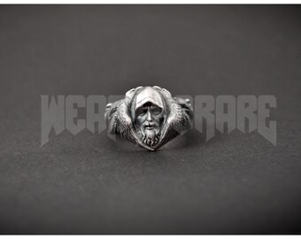 Norse Odin Viking Ring Scandinavian Norse Jewelry Raven Wolf ring