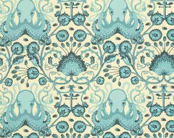 Tula Pink Fabric, Octo Garden, PWTP029 Aqua, Free Spirit, 100% Cotton, #FS57