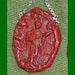 Faux Cinnabar Geisha earrings