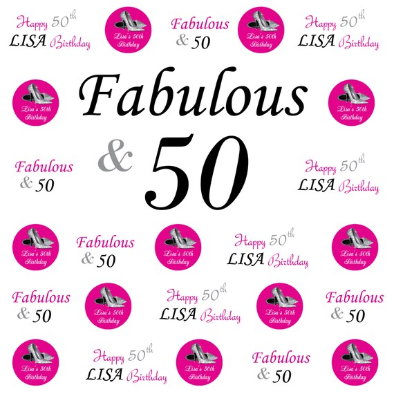 50th Birthday Banner 50th Birthday Backdrop Birthday Step