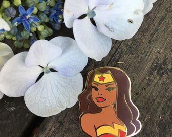 Wonder Woman Hard Enamel Pin - DC Comics Princess Diana Lapel Pin