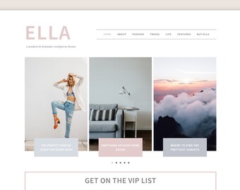 Ella WordPress Theme • Genesis Child Theme • Responsive WordPress Theme • Feminine WordPress Theme • WordPress Template • Blog Template