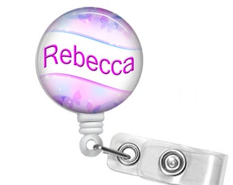 Butterfly Wave,Personalized. Retractable Badge Reel