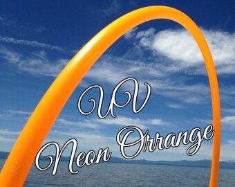 UV Neon Orange Colored 3/4" or 5/8" PolyPro Hula Hoop - You pick the size - by Colorado Hula Hoops