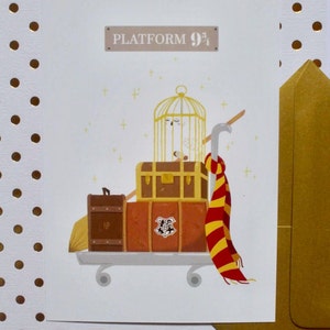 Carte Postale-Harry Potter-Voie 9 3/4