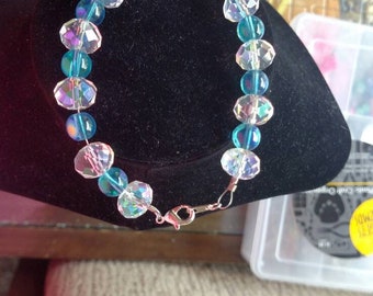 Blue and Crystal bracelet