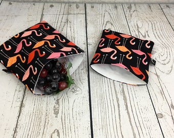 reusable Sandwich Bag and Snack Bag, black and withe Sandwich Bag, Reusable Pouch, Eco-Friendly Bag, Reusable Snack Bag