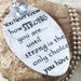 Inspirational Quote Pendant Spoon Necklace Silverware