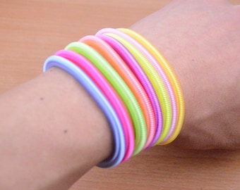 20 elastic bracelet for craft,colorful elastic cord,small round elastic wrist strap.elastic hand accessories