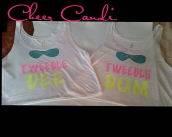 Tweedle Dee/ Tweedle Dum Tank Tops ONLY Set