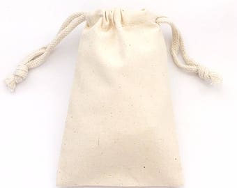 6" x 9" Cotton Muslin bags- Unbleach cotton- Mulin bags- Favor bags