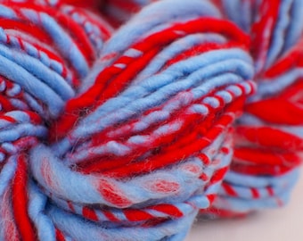 SALE: Bulky handspun yarn, Thick and Thin Yarn, Art Yarn, knitting supplies crochet supplies
