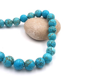 38 round Turquoise beads 10mm natural