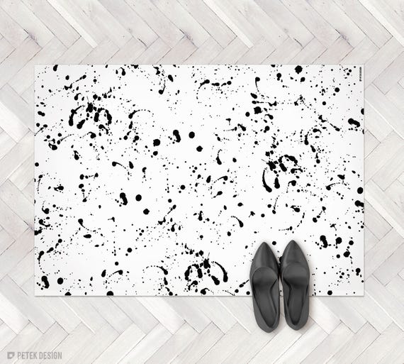 Paint Splash Rug Paint Spill PVC Rug Paint Splatter Rug