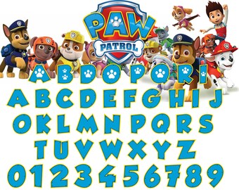 Paw Patrol Font svg,dxf/Paw Patrol alphabet svg,dxg/Paw Patrol letter svg,dxf for Silhouette,Cricut,Design and any more