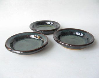 Small Pottery Plates, Sushi Dipping Plates, Condiment Plates