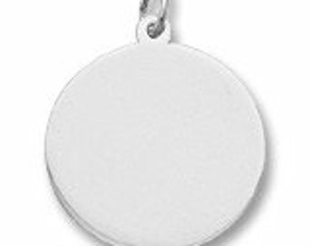 Sterling Silver Disc Charm by Rembrandt