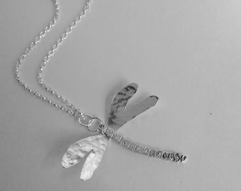 Sterling silver dragonfly pendant