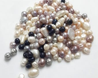 3-14mm pearl,beads,genuine freshwater pearl,loose pearl,wholesale,multi-color pearl,mix size pearl,gray,black, pink,lavender,white pearl,20g