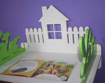 Wooden Shelf, Montessori Shelves, Rabbit Shelf, Toddler Shelf, Eco Friendly, Waldorf, Shelf Table - Two In One