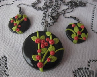 Pendant Necklace and Earrings