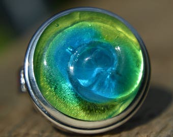 Collectable Artisan Handmade Lampwork Glass Snap Charm - Interchangeable Jewellery - Snap, Popper, Chunk, Button