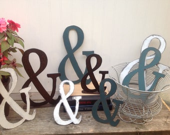 Ampersand, metal Ampersand, 12 inch, 10 inch, & 8 inch Ampersands, Distressed Ampersand