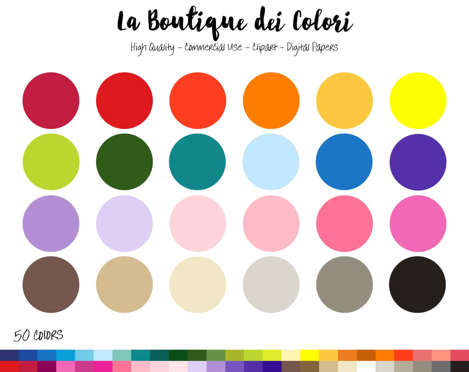 50 Rainbow Solid Color Circle Frame Clip Art Banners Digital 50 Rainbow Solid Color Circle Frame Clip Art Banners Digital