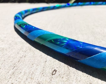 Beginner Hula Hoop // Ocean Blue Dance Hoop // Handmade Fitness Hoop