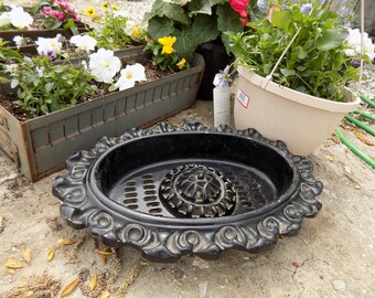 Ornate Oval Metal Vent Grate Architectural Salvage Vintage Register Cover c, Register Cover, Architectural Salvage Grate, Vent